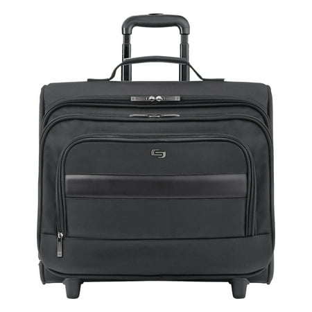 Solo Classic Rolling Overnighter Case, 15.6", 16 7/50" x 6 69/100" x 13 39/50", Black