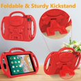 thumbnail image 6 of BMOUO Kids Case for iPad 9.7 inch 2018/2017 (6th/5th Generation), iPad Air 2 / Air 1 / Pro 9.7 Protective Case with Shoulder Strap Handle Stand for iPad 6th/5th Gen iPad Air 2 / Air 1 / Pro 9.7, Red, 6 of 8
