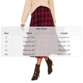 thumbnail image 3 of DYTTDG Women's Classic Plaid High-Waist A-Line Midi Skirt | Elastic Waist Mid-Calf Flared Skirt, Casual Spring-Fall Outer Bottom for Daily & Vacation Occasions, 3 of 8