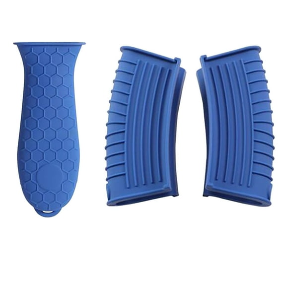 3-Piece Silicone Pot Handle Cover Set - Heat Resistant to 230°C for Cooking Safety, Non-Slip Grip & Burn Protection (Perfect Holiday Gift for Home Chefs)