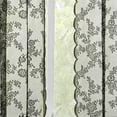 thumbnail image 6 of Ouuluon Black Lace Sheer Curtain, Vintage Floral Print Scalloped Design Rod Pocket Drape for Living Room Bedroom Window Door Home Decor, 6 of 7