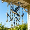 thumbnail image 5 of chaungfeng Hummingbird Wind Chime,Acrylic Sun Catcher,Memorial Gift for Women Grandma,Hanging Sunlight Catcher for Outdoor Yard Garden Home Decor(Blue Hummingbird), 5 of 6