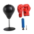 thumbnail image 3 of Reacción de boxeo Bola de succión Copa base Bola con guantes Bolso de bolsa de boxeo Boxing para ejercicio Fitness Adultos Negro, 3 of 7
