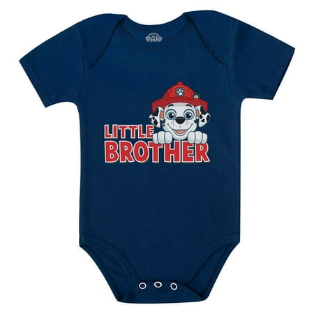 

Paw Patrol Marshall Little Brother Newborn Outfit for Boys Baby Bodysuit 24M (18-24M) Navy