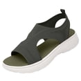 thumbnail image 2 of Women's Soft Sole Orthopedic Sandals, Lightweight Casual Open Toe Sport Sandals Women Summer Dressy Comfortable Platform Wedge Breathable Slip On Walking Tennis Shoes, 43, 2 of 8