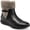 Black, variant on Aerosoles Womens FERRA Faux Leather Faux Fur Ankle Boots