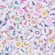 thumbnail image 1 of 1000 Pcs Acrylic Beads, Alphabet Beads,random Mixed Letters A To Z, Flat Round, White Color,74mm, 1 of 5