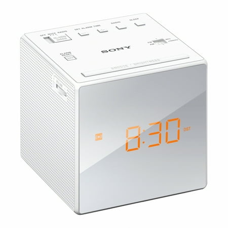 Sony ICFC1W Alarm Clock With Fm/am Radio - White (Best Am Fm Alarm Clock Radio)