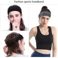 thumbnail image 3 of KAIYANG Paquete de 3 diademas deportivas, diadema retráctil de tela doble suave que absorbe la humedad para entrenamiento, 3 of 5