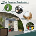 thumbnail image 6 of Outdoor Waterproof Garden Tool Storage Sheds with Metal Foundation with Floor Frame, Tool Shed with Lockable Hinged Doors & Air Vents, Storage House Waterproof for Backyard, Lawn, 6 of 12