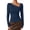 Blue, variant on Fashion Bell Sleeve Shirt Women Asymmetrical Crop Top Slim Fit Ribbed Ruched Blouse Night Out Attire M Size Black