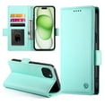 thumbnail image 2 of Designed for iPhone 13 Wallet Case, with Card Slots Strong Magnetic Closure PU Leather Flip Fold Shockproof Kickstand Durable Purse Flip Case for iPhone 13 - Mint, 2 of 7