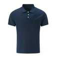 thumbnail image 3 of Summer Solid Color Tops T-shirts for Men Elastic Adaptable Fit Mens Tops with Crew Neck Short Sleeves Lightweight Breathable Base Everyday Wear Summer Beach Fashion Daily, 3 of 3
