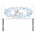 thumbnail image 3 of Watercolor Flower Headboard, Bunny Rabbit Portrait in Floral Wreath Illustration Country Style, Upholstered Decorative Metal Bed Headboard with Memory Foam, Full Size, Blue Grey White, by Ambesonne, 3 of 4