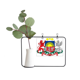 thumbnail image 1 of Letonia emblema nacional país Marco De Metal Florero De Cerámica Decoración, 1 of 4