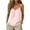 Pink, variant on Women's Boho Tops Linen Blend V-Neck Sheer Yoke Detail Loose Fit Sleeveless Summer Camisole
