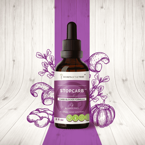 Secrets Of The Tribe StopCarb Blend Tincture Dietary Supplement, Natural Extract, Made from White Kidney Beans, Grapefruit, Broccoli, Garcinia 2 oz