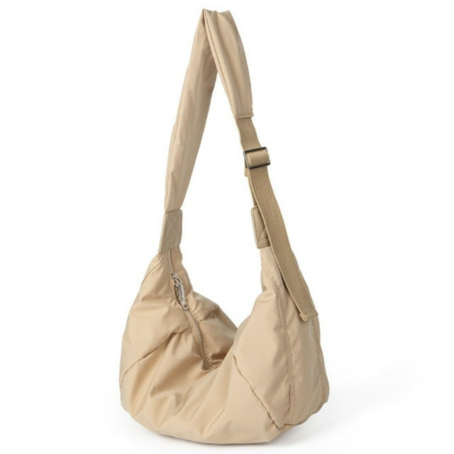 Bolso Bandolera Mujer Bolso Masa Nylon Casual Bolso Mano para Mujer (Camel)