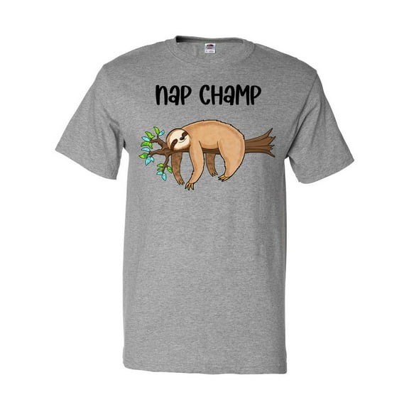 Inktastic Nap Champ Cute Sleeping Sloth T-Shirt