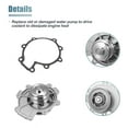 thumbnail image 3 of Bomba de agua Unique Bargains AW4132 Motor Refrigerante Inferior Calor Tono Plata, 3 of 7