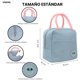 thumbnail image 2 of CHAO Bolsa Térmica Porta Alimentos 7L, Nevera Portátil, Lunch Box Impermeable, Hermética e Isotérmica, Porta Fiambrera para Almuerzo, Oficina, Viaje o Colegio (Gris Claro), 2 of 5