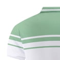 thumbnail image 4 of Guluxicc Men's Henley Shirts Classic Fit Short Sleeve Striped Shirts for Business Everyday Wear Summer Casual Outfits, 4 of 5