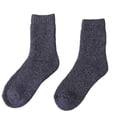 thumbnail image 2 of Winter Women Solid Color Thicken Thermal Warm Middle Tube Soft Woolen Socks, 2 of 8