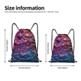 thumbnail image 2 of Rocae Heart Confetti on Glitter for Gym Bag Drawstring Bags Gym Backpack for Gym, Travel, Sports, Swimming, Beach-Small, 2 of 6