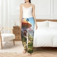 thumbnail image 4 of Saiise Cute Mushroom Town Womens Pajama Pants Stretch Comfy Lounge Pants Drawstring Sleep Bottoms with Pockets-XX-Large, 4 of 6