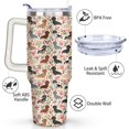 thumbnail image 3 of 40OZ Dachshund Tumbler with Handle and Straw-Dachshund Tumbler Cold and Hot Stainless Steel Double Wall Coffee Mug Dachshund Gift, 3 of 6