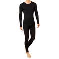 thumbnail image 2 of Chemises à Manches Longues pour Hommes sous-Vêtements Respirants pour Hommes Unis Haute Élasticité Fins Col Rond Ensemble de sous-Vêtements Automne Hiver, 2 of 8