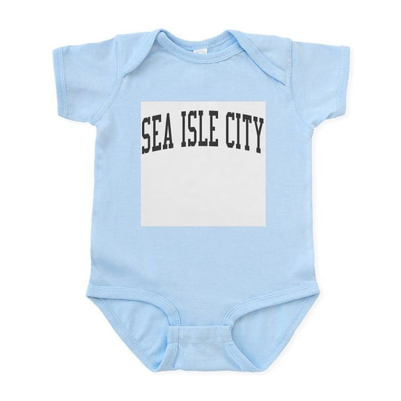 CafePress - Sea Isle City New Jersey NJ Black Infant Bodysuit - Baby Light Bodysuit, Size Newborn - 24 Months