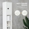 thumbnail image 3 of Barara King Bathroom Cabinet, Bathroom Storage Cabinet Organizer,71" Small Bathroom Storage Cabinet with Open Shelves, 2 Cabinets, Adjustable Shelves, White, 3 of 10