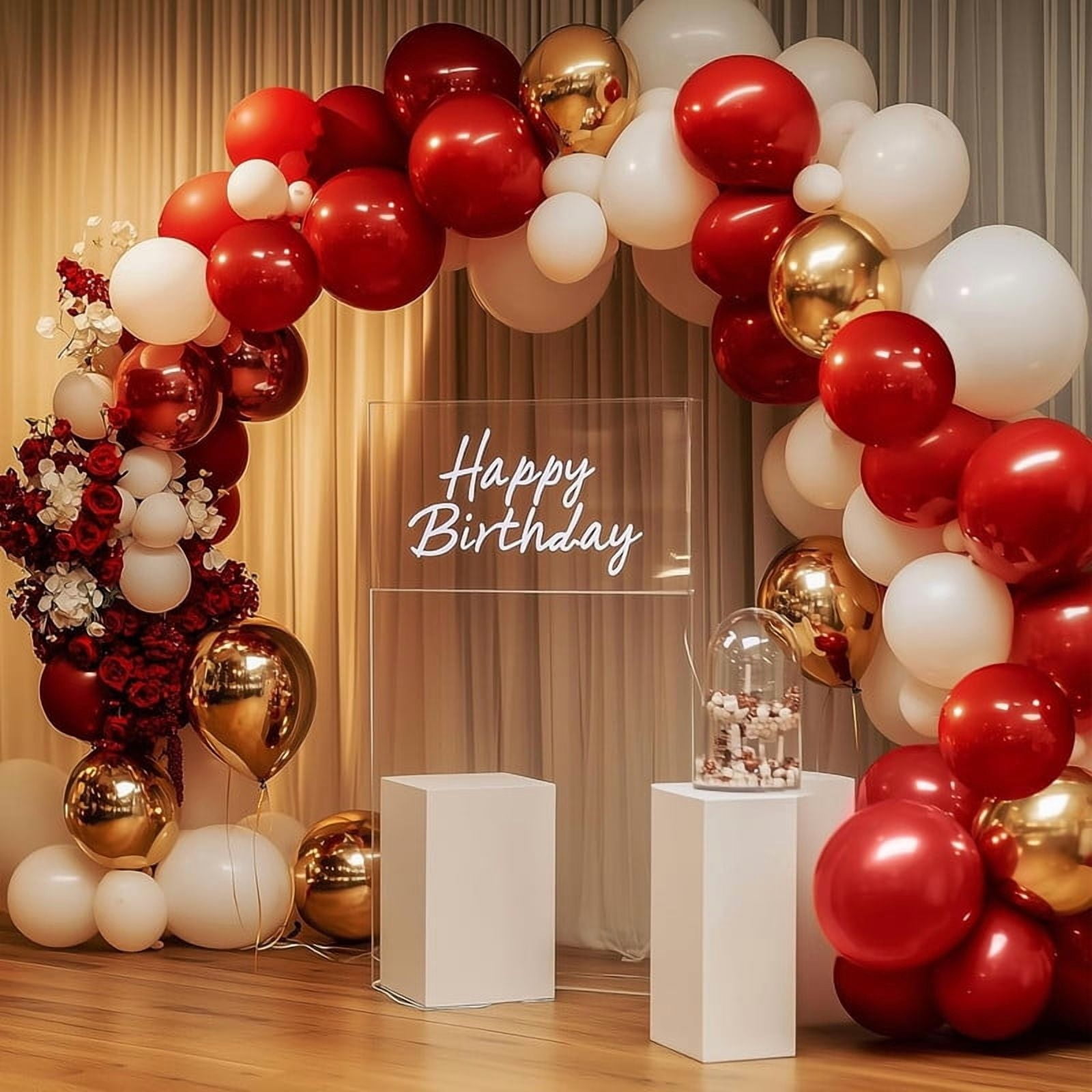 Red Balloons 100 pcs Red Balloons Sizes 12 Inch for Garland Arch, Premium Latex Balloons Red Birthday Decorations Wedding Valentine's Day Baby Shower Party Decor