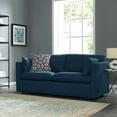 thumbnail image 2 of Modern Contemporary Urban Design Living Room Lounge Club Lobby Sofa, Fabric, Navy Blue, 2 of 9