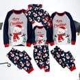 thumbnail image 2 of Family Christmas Matching Outfits 2023 New Cartoon Print Mother Father Kids Clothing Sets Xmas Family Look Cute Soft Pajamas Set, 2 of 4