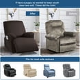 thumbnail image 6 of KINCAM Recliner Chair Slipcovers with Pockets, Stretch Recliner Sofa Cover Furniture Armchair Slipcovers, Coffee, 6 of 11