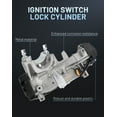 thumbnail image 6 of FEXON Ignition Switch Lock Cylinder Assembly & 2 Lock Cylinder with 2 Keys(No Chip) - Compatible with Honda CR-V 2003-2007, Replaces 35100-SDA-A71 06350-SAA-G30, 6 of 9