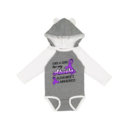 

Inktastic Alzheimer s Awareness Find a Cure for my Abuela Gift Baby Boy or Baby Girl Long Sleeve Bodysuit