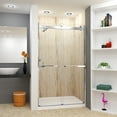 thumbnail image 2 of Transolid Brp488008c-J 80" High X 48" Wide Bypass Frameless Shower Door - Brushed, 2 of 7