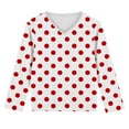 thumbnail image 4 of Ugoldhm Girls Tees Polka Dot V Neck Tunic Fashion Tops Fall Long Sleeve Shirts Sizes 3-13, 4 of 8
