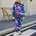 thumbnail image 2 of YAYUBA Fall Outfits for Girls(18-24 Months∣Multicolour),Boys Hooded Pullover and Jogger Pants Two Piece Set Comfortable Casual Printed Long Sleeve Outfit for Toddler Kids Holiday Outfits, 2 of 4