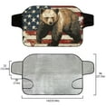 thumbnail image 5 of FORUDESIGNS Bear American Flag Print Car Windshield Snow Cover Front Window Automotive Covers Auto Windproof Waterproof Sunshade Snow Cover Fits Most SUVs Trucks, 5 of 6