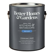 Angle View: Better Homes & Gardens Interior Paint and Primer, Silver Sand / Beige, 1 Gallon, Semi-Gloss