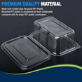 thumbnail image 5 of Clear Plastic Hinged Take-Out Containers  Clamshell Food Containers for Dessert, Cake, Snacks, Salads  Disposable, Leak-Resistant, Stackable  Takeout Tray with Secure Lid Closure 100 Pack, 48 oz, 5 of 7