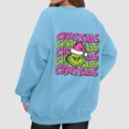thumbnail image 4 of Reindeer Christmas Sweatshirt Women Long Sleeve Funny Cute Xmas Crewneck Pullover 4-Blue XL 1, 4 of 5
