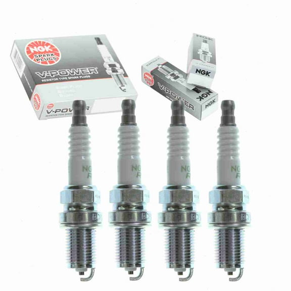 4 pc NGK V-Power Spark Plugs compatible with Honda Civic 1.5L 1.6L L4 1988-1991