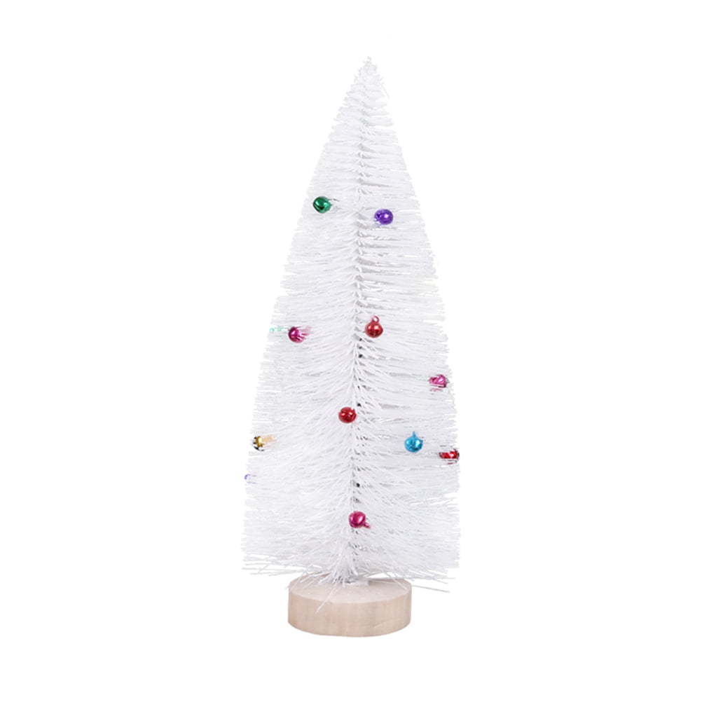 15CM Mini White Christmas Tree Creative Pine Needle Glitter Christmas