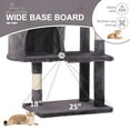 thumbnail image 3 of CL.HPAHKL 37 Inches Cat Tree Tower, Modern Cat Tower with Sisal Scratching Posts Small Cat House with Dangling Toy Kittens Condo with Cozy Sleeping Perch for Indoor Cats, Kittens, Light Gray, 3 of 9