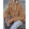 thumbnail image 4 of PRETTYGARDEN Women's Faux Suede Cropped Bomber Jacket | Long Sleeve Zip Up Casual Going Out Jackets Coat, Oversized Loose Fit Western Outfits, Trendy Outerwear, Fall Clothes, 4 of 8